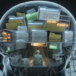 ideogram v3.0 a surreal cinematic digital artwork showing the inside of a human head visualize 2